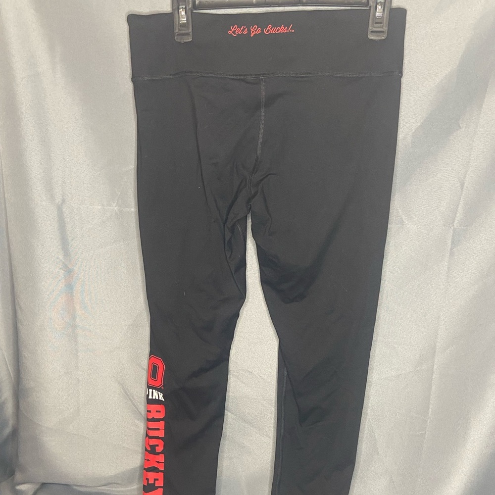 PINK Victoria's Secret Ohio State Black Leggings